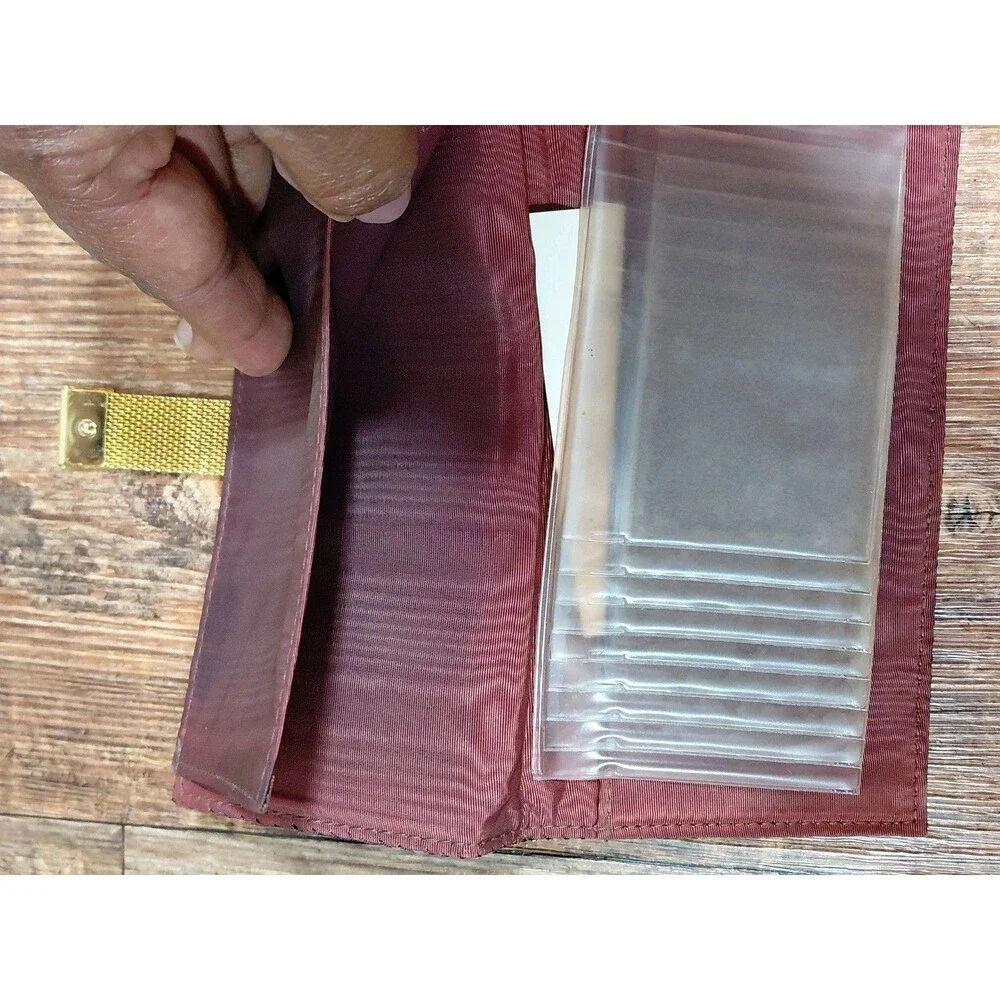Vintage Whiting and Davis Gold Mesh Tri-Fold Checkbook Bilfold Clutch Metallic